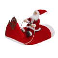 Pet Dog Clothing Clothing Santa Claus montando ropa de Navidad Pet Relling Riding ciervos Suministros de Navidad